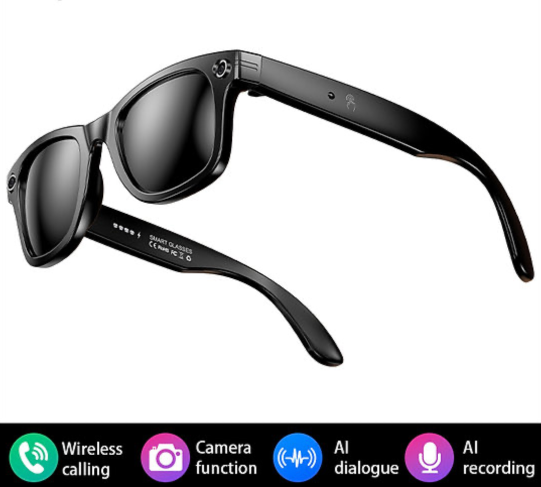 LIGE AI™ Smart Glasses – 8MP HD Camera, Bluetooth &amp; Instant Translation