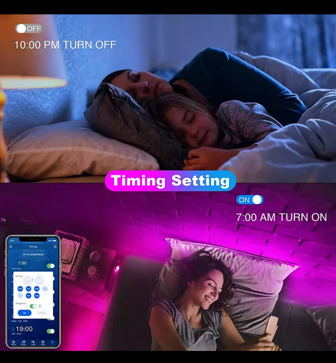 Smart Bluetooth LED Strip 5050 – Remote Control & Color Changing Lights